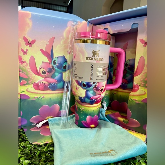 Stanley Pink and Blue Tumbler with Straw - Picture 2 of 7